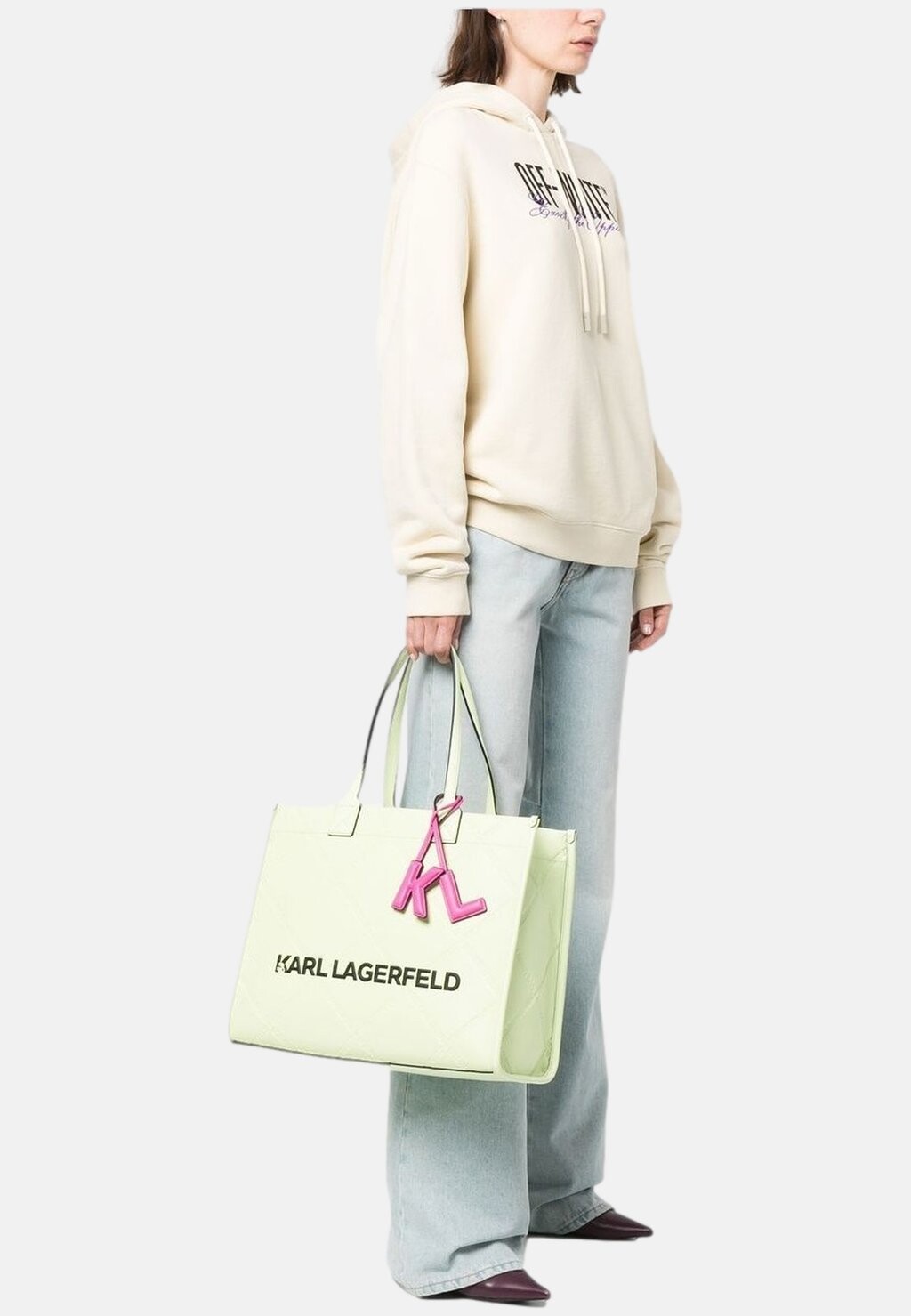 

Сумка для покупок SKUARE EMBOSSED KARL LAGERFELD, светло-зеленый