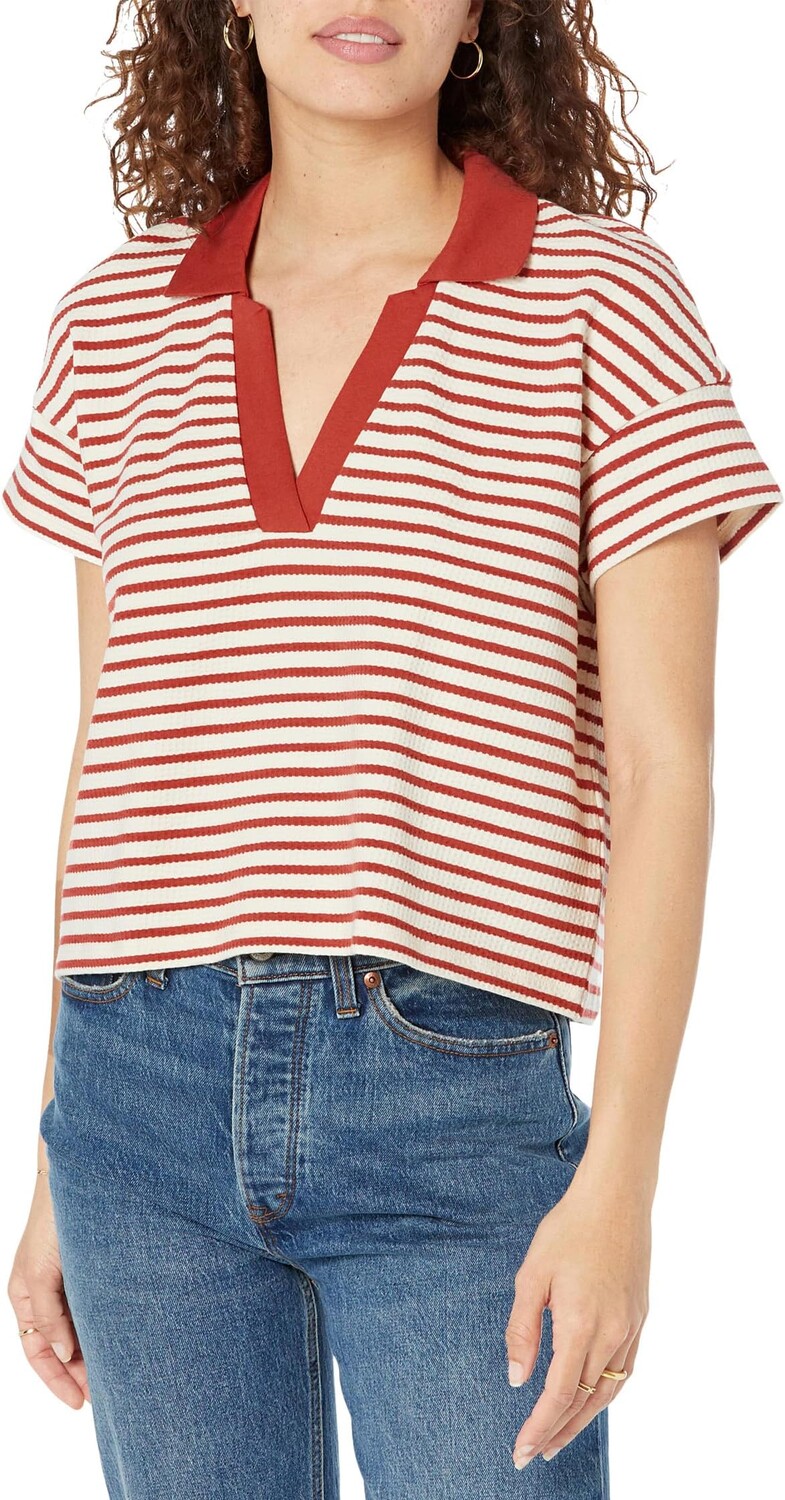 

Рубашка-поло Chow Chow Repeat Madewell, цвет Ground Madder