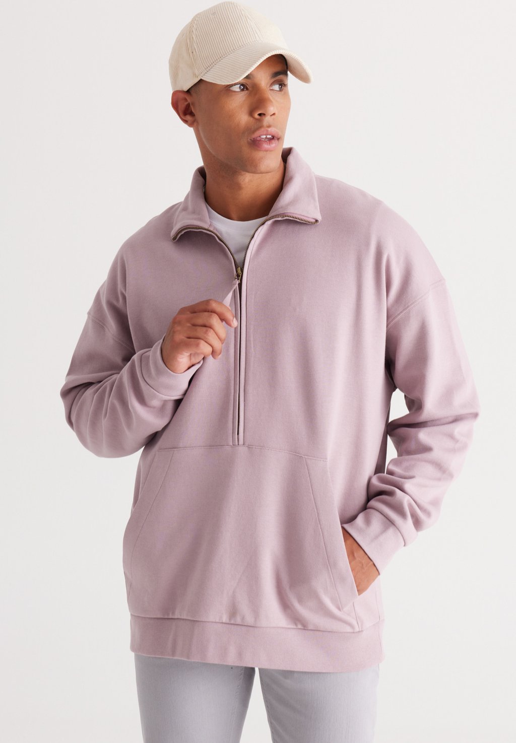 Толстовка Oversize Fit AC&CO / ALTINYILDIZ CLASSICS hoodies men sweatshirt spring pocket slim fit patchwork zip hooded sweatshirt men long sleeve sports fitness running sweatshirt