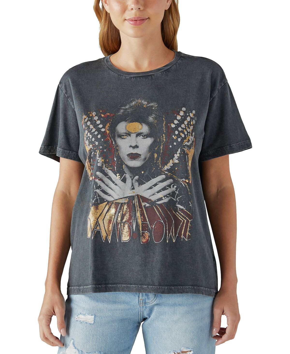 

Хлопковая футболка с рисунком боуи Lucky Brand