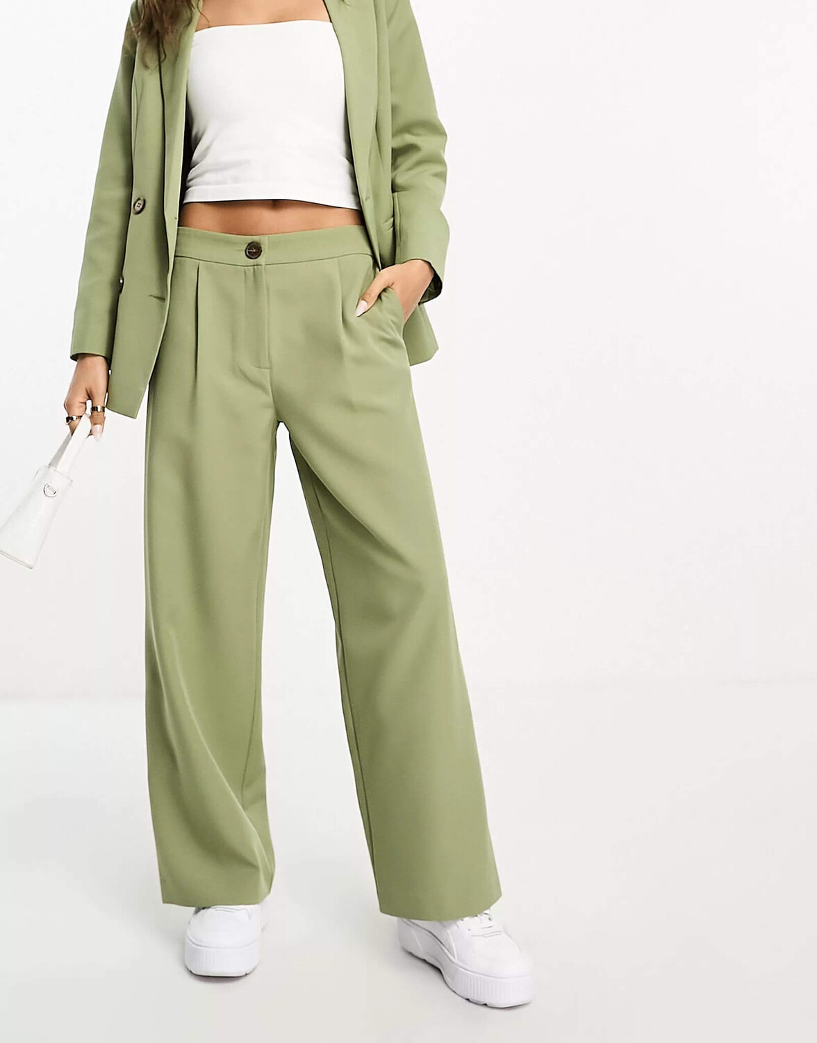 

Брюки Miss Selfridge Petite Slouchy Dad, хаки