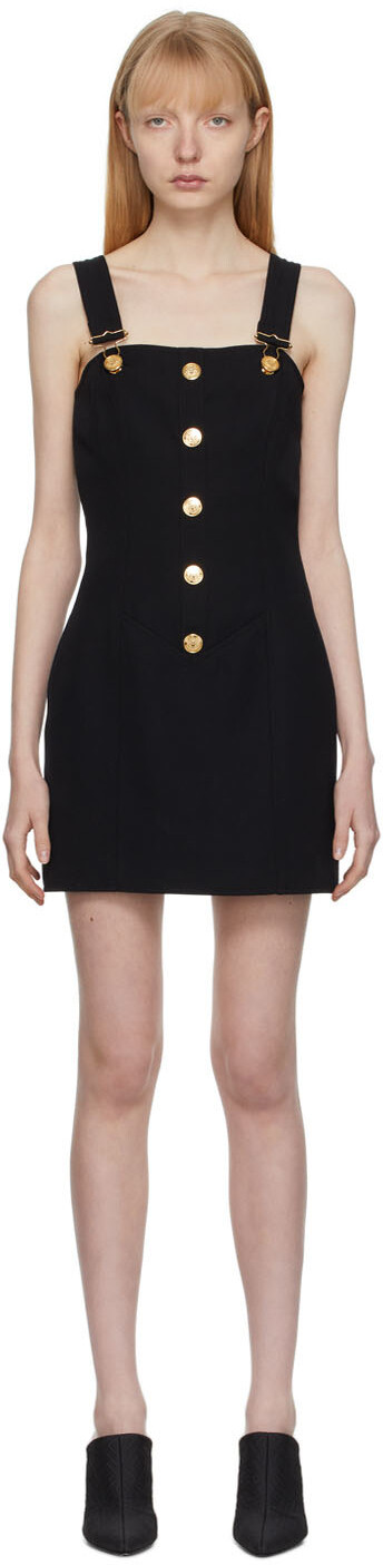 

Черный шерстяной сарафан Balmain