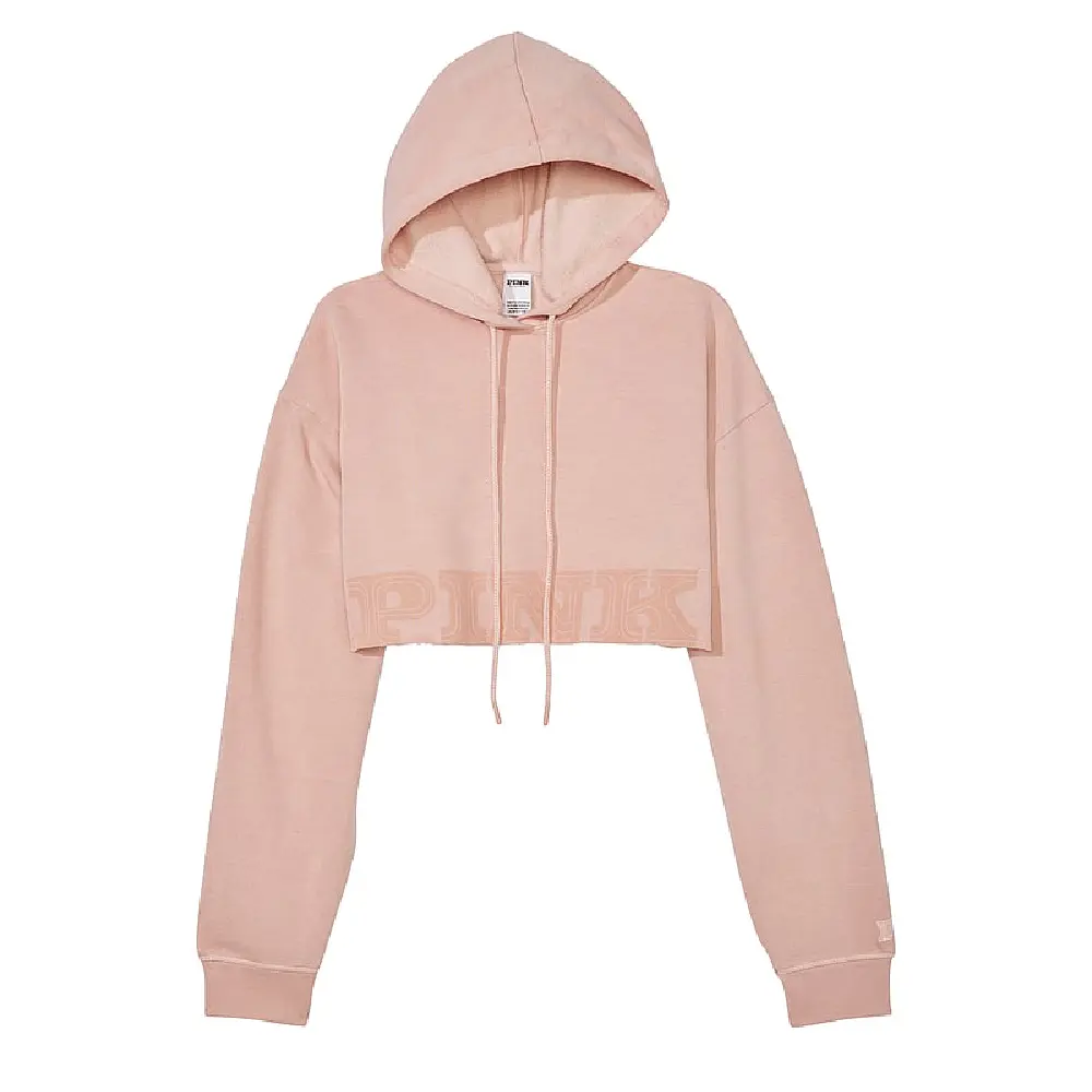 

Толстовка Victoria's Secret Ivy Fleece Super Cropped, светло-розовый