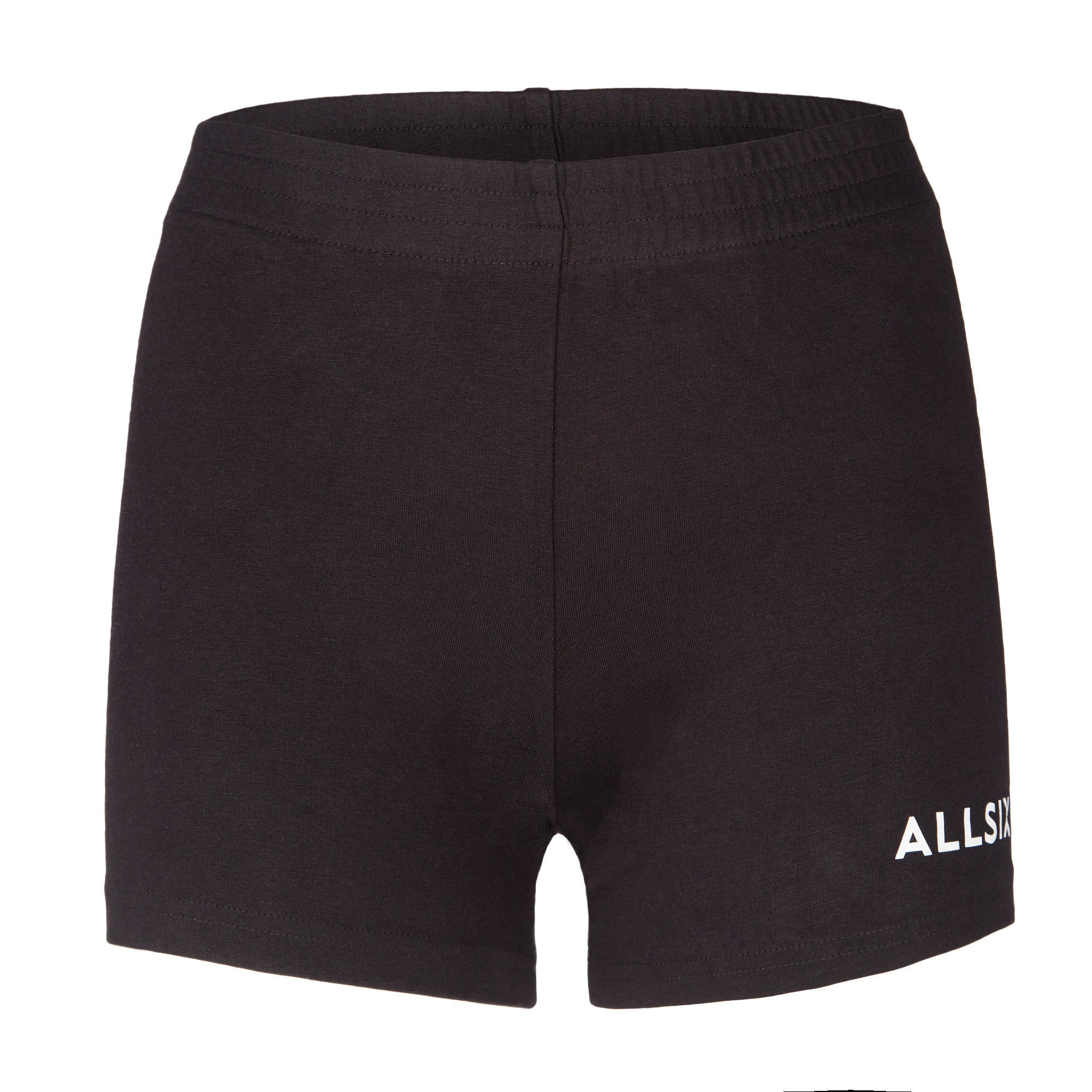 Волейбольные шорты женские V100 черные ALLSIX, черный волейбольные шорты decathlon v100 allsix черный