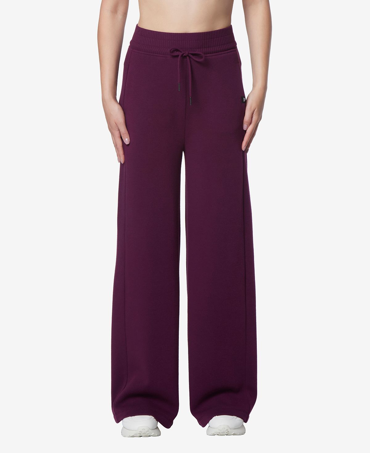 Женские широкие широкие брюки в рубчик в полную длину Marc New York, темно-фиолетовый авела лаунж зона