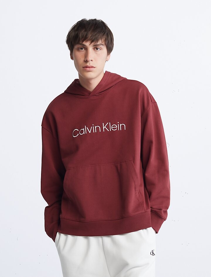 

Толстовка Calvin Klein Relaxed Fit Standard Logo, бордовый