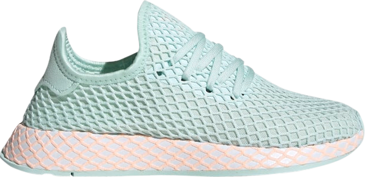 Кроссовки Adidas Deerupt Runner J 'Ice Mint Orange', зеленый - фото