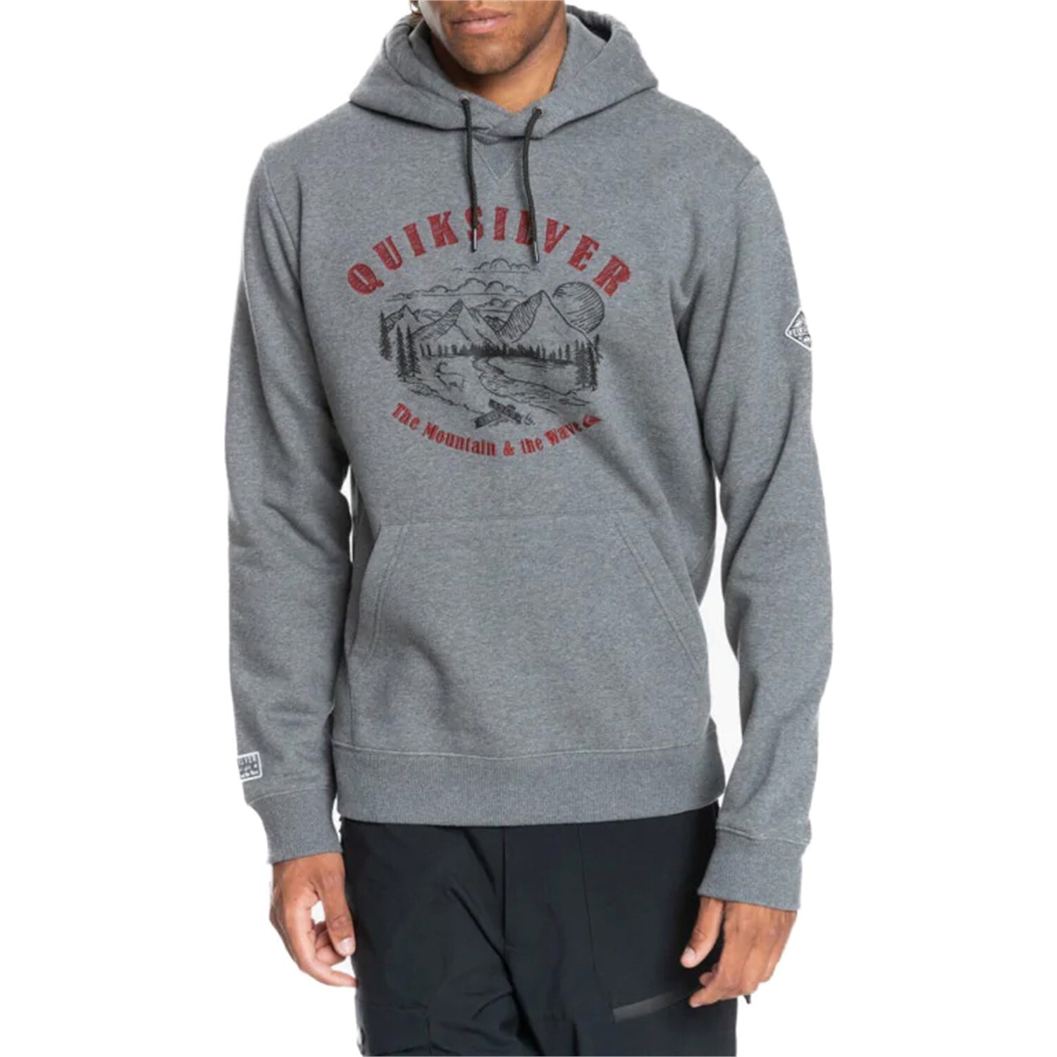 Худи Quiksilver Big Logo Tech, серый
