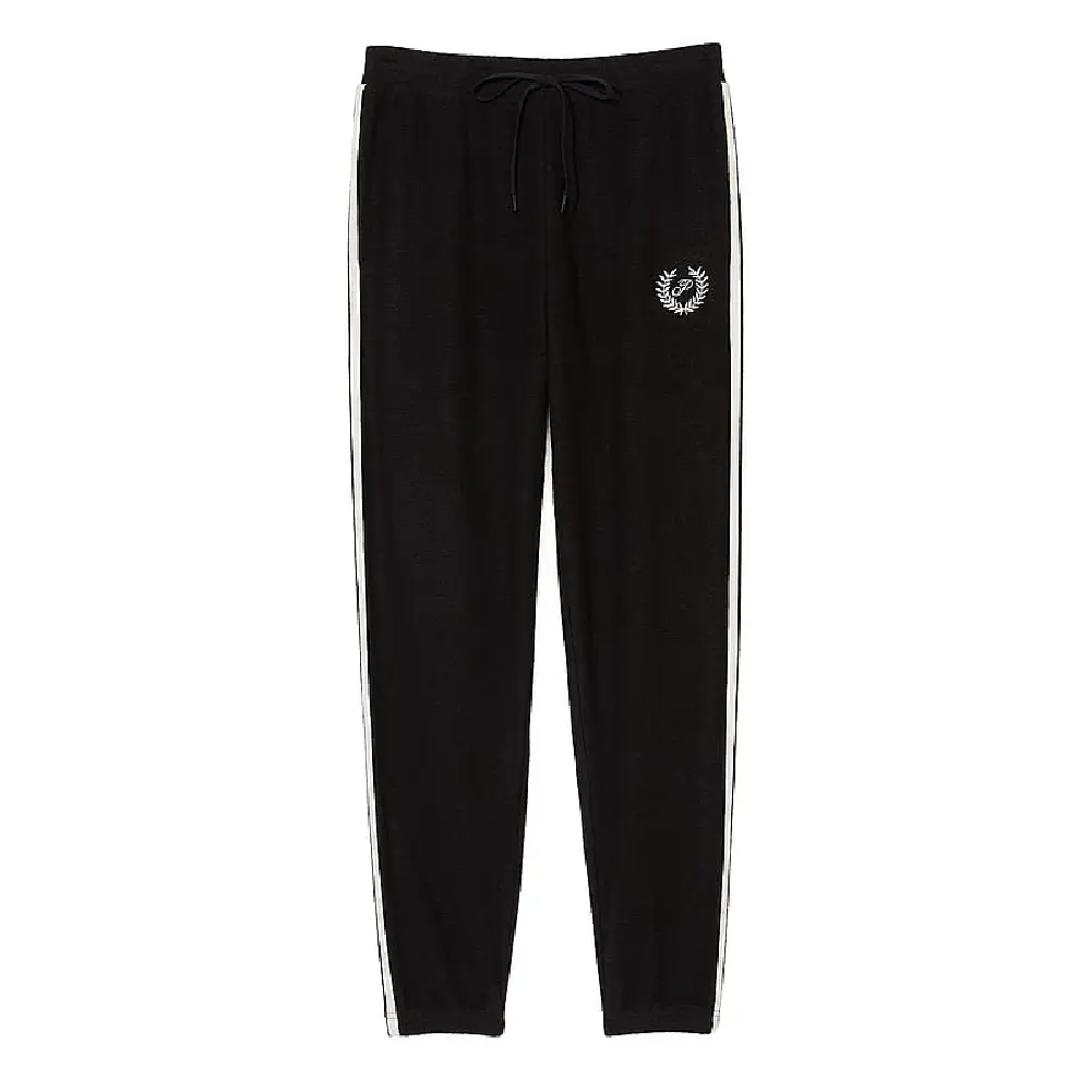 

Спортивные брюки Victoria's Secret Pink Reverse Fleece High-waist Gym, черный