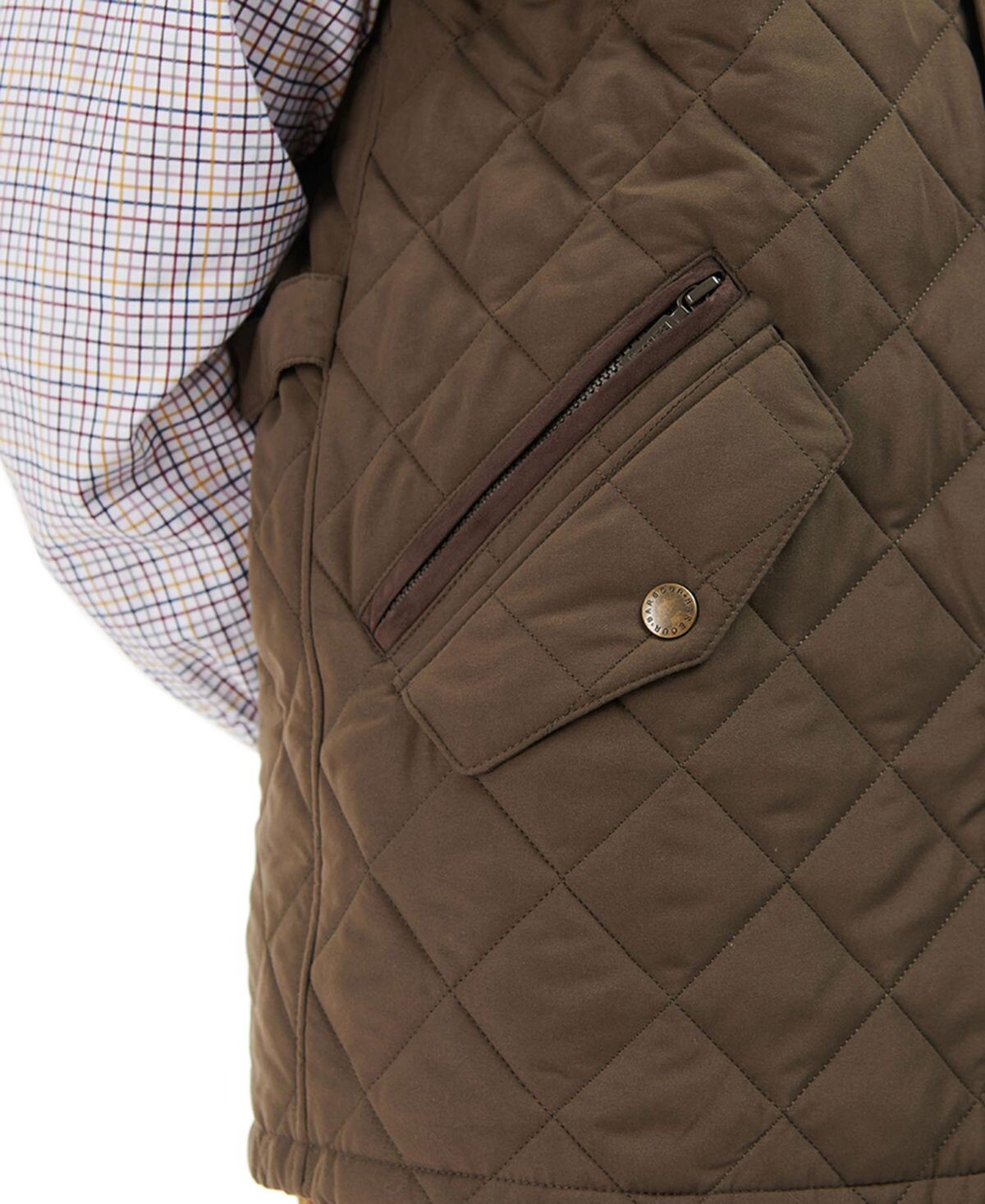 

Мужской стеганый жилет на молнии shoveler box Barbour, мульти