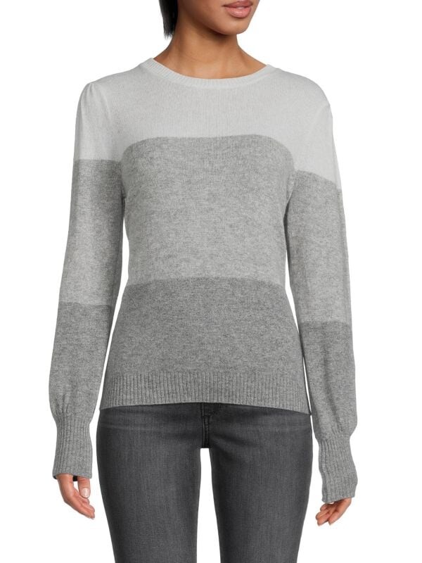 

Кашемировый свитер с цветными блоками Amicale Grey
