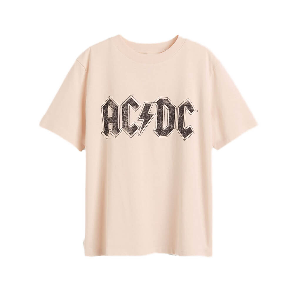 

Футболка H&M Motif AC/DC, бежевый