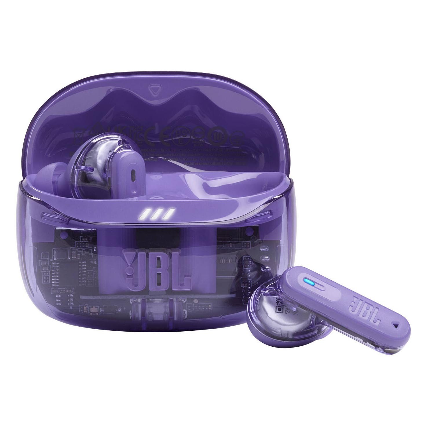 

Беспроводные наушники JBL Tune Beam 2, прозрачный фиолетовый