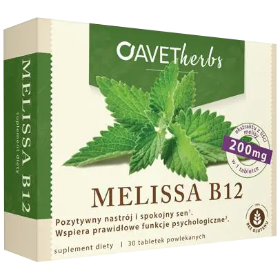 

Avet Herbs Melissa B12 Таблетки, покрытые оболочкой, 30 таблеток/1 упаковка