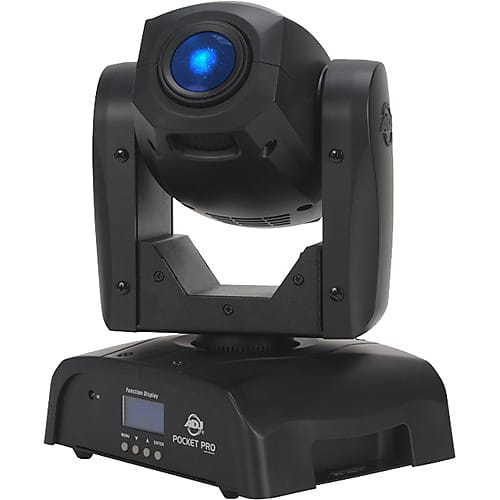 цена ADJ Pocket Pro — компактный светодиодный фонарь с подвижным головным убором (черный) American DJ Pocket Pro - Compact LED Moving Head Light (Black)