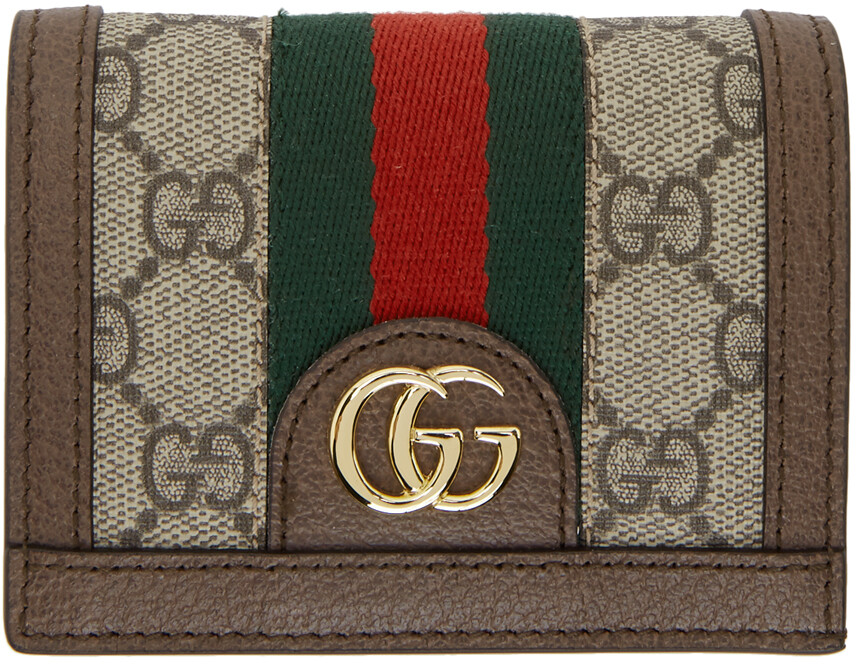 

Бежевый бумажник GG Supreme Ophidia Bifold Gucci