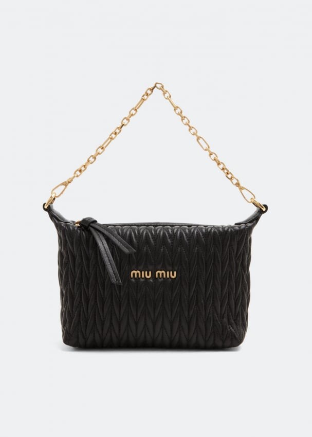 

Сумка MIU MIU Miu Spirit matelassé leather mini bag, черный