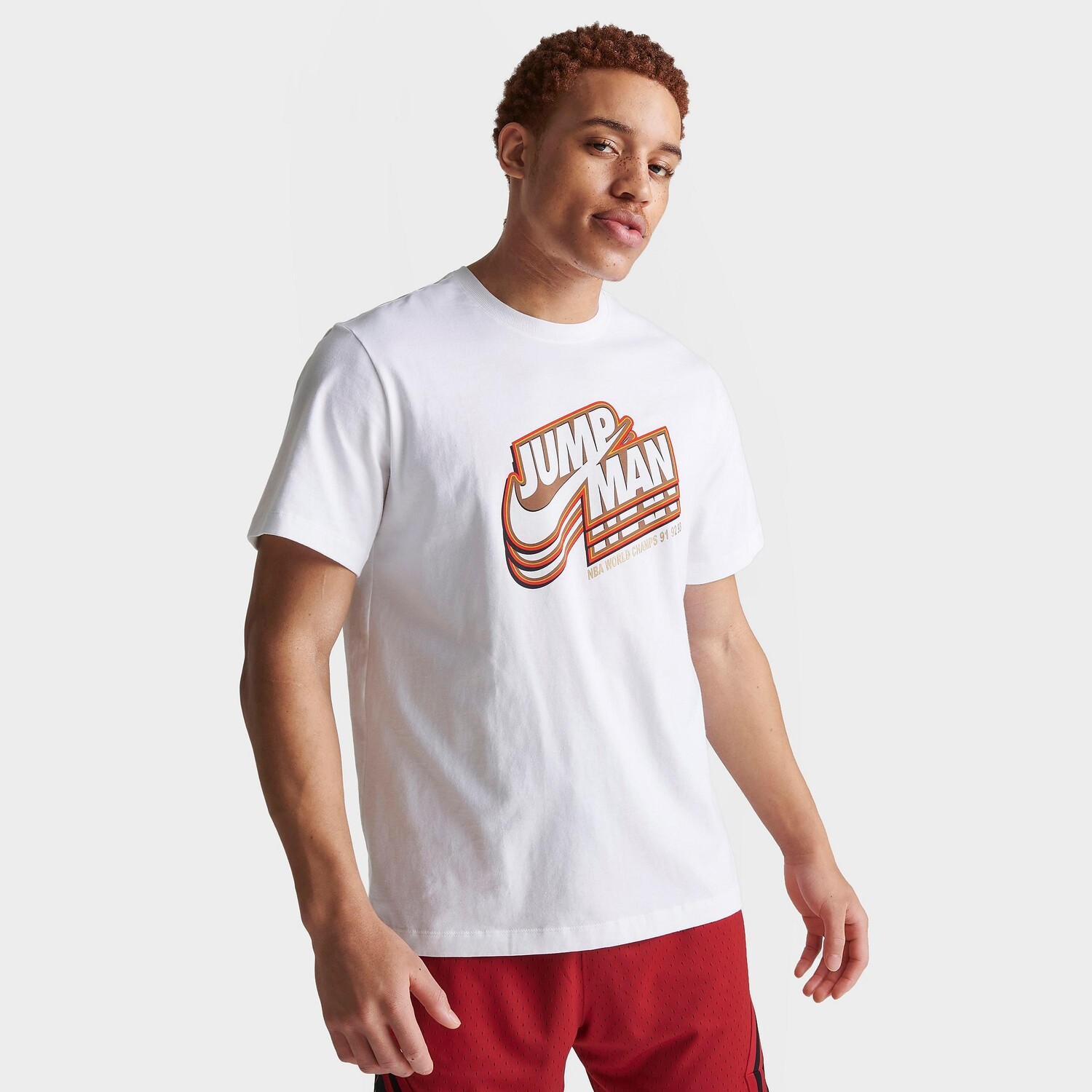 

Мужская футболка с рисунком Jordan Jumpman World Champs, белый