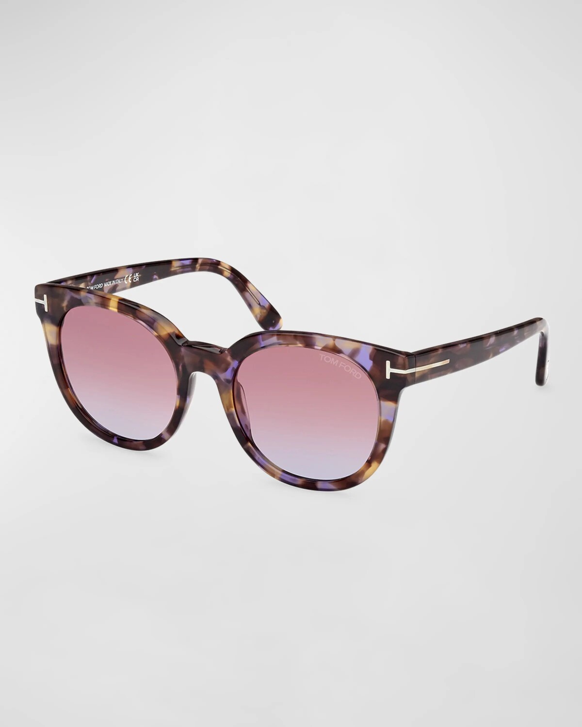 

Солнцезащитные очки Moira из ацетата в форме бабочки TOM FORD, цвет Violet Havana Purple Blue Grad Lenses