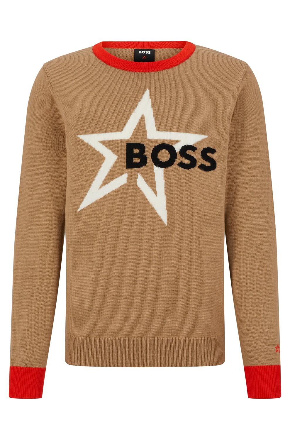 

Джемпер Hugo Boss X Perfect Moment Logo In Merino Wool, бежевый