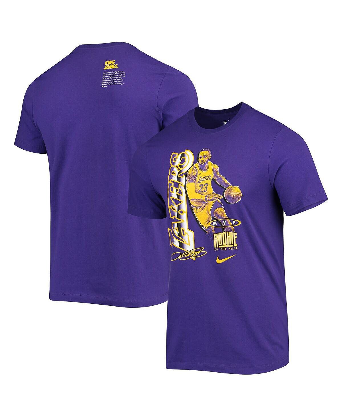 

Мужская футболка lebron james purple los angeles lakers select series mvp с именем и номером Nike, фиолетовый
