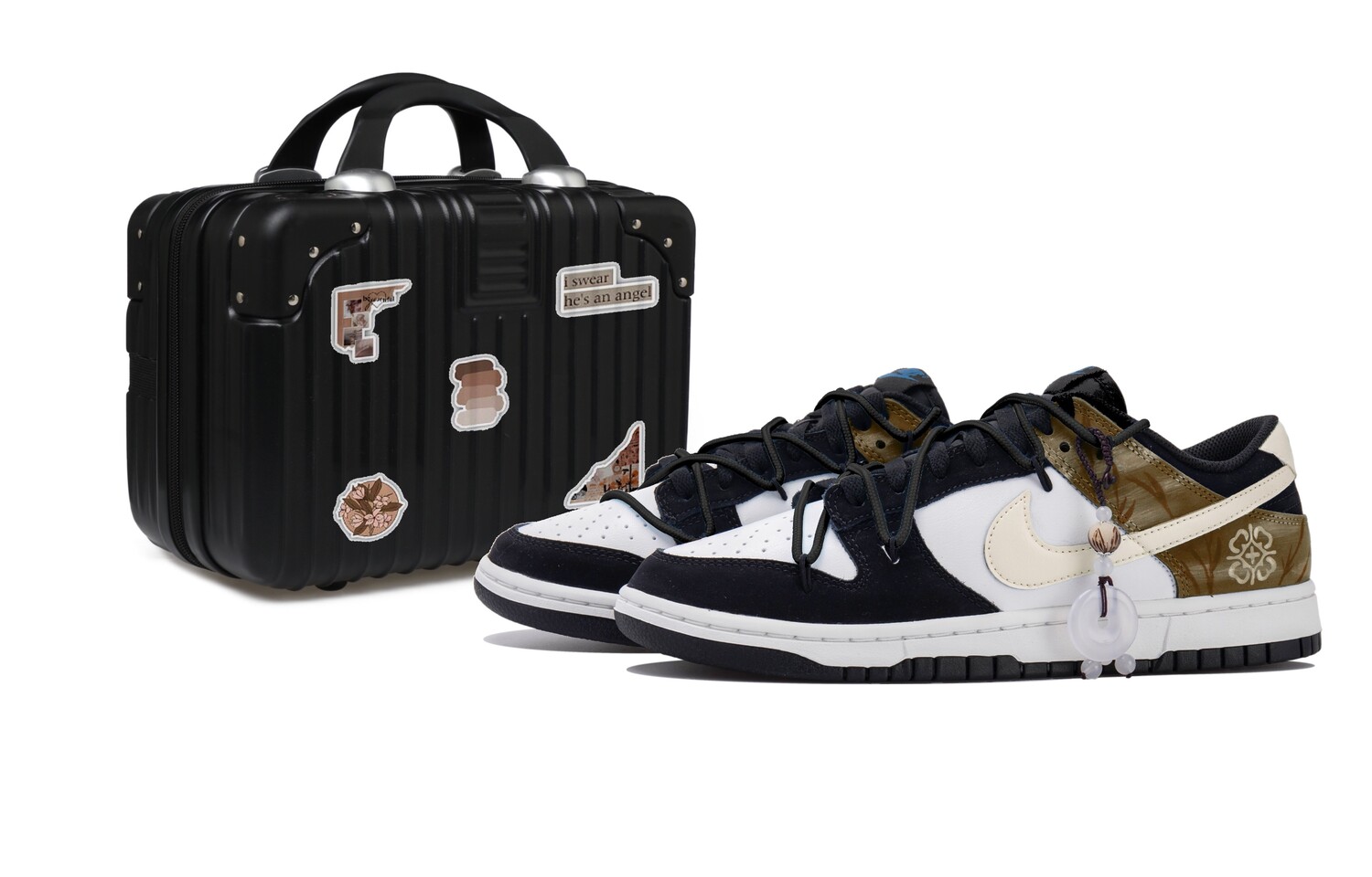 

Кроссовки Nike Dunk Skateboarding Shoes Men Low-top Black/white/brown/beige, черный/белый/коричневый