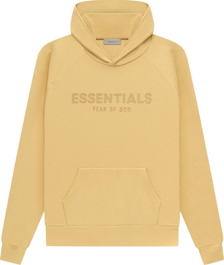 Худи Fear of God Essentials Waffle Raglan Hoodie 'Light Tuscan', желтый - фото