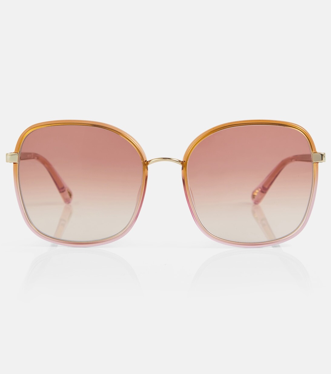 

Солнцезащитные очки в массивной оправе Franky Chloé, розовый
