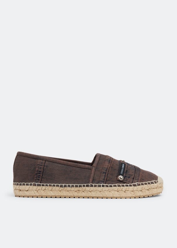 

Эспадрильи DOLCE&GABBANA Denim espadrilles, коричневый