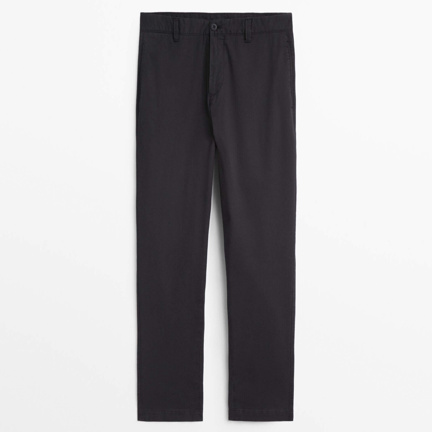 

Брюки Massimo Dutti Tapered Fit Cotton Blend, темно синий