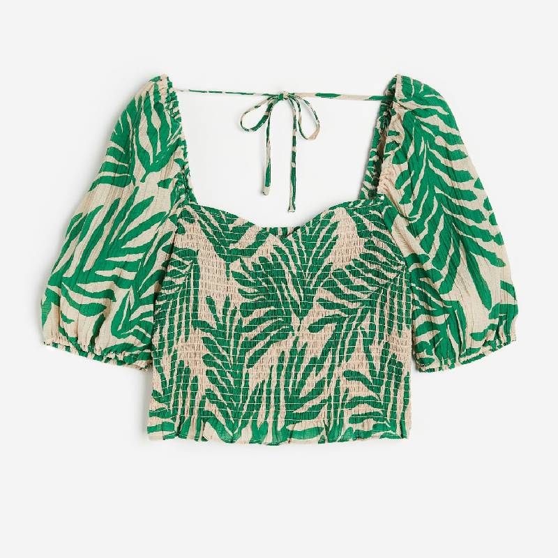 Блузка H&M, зеленый