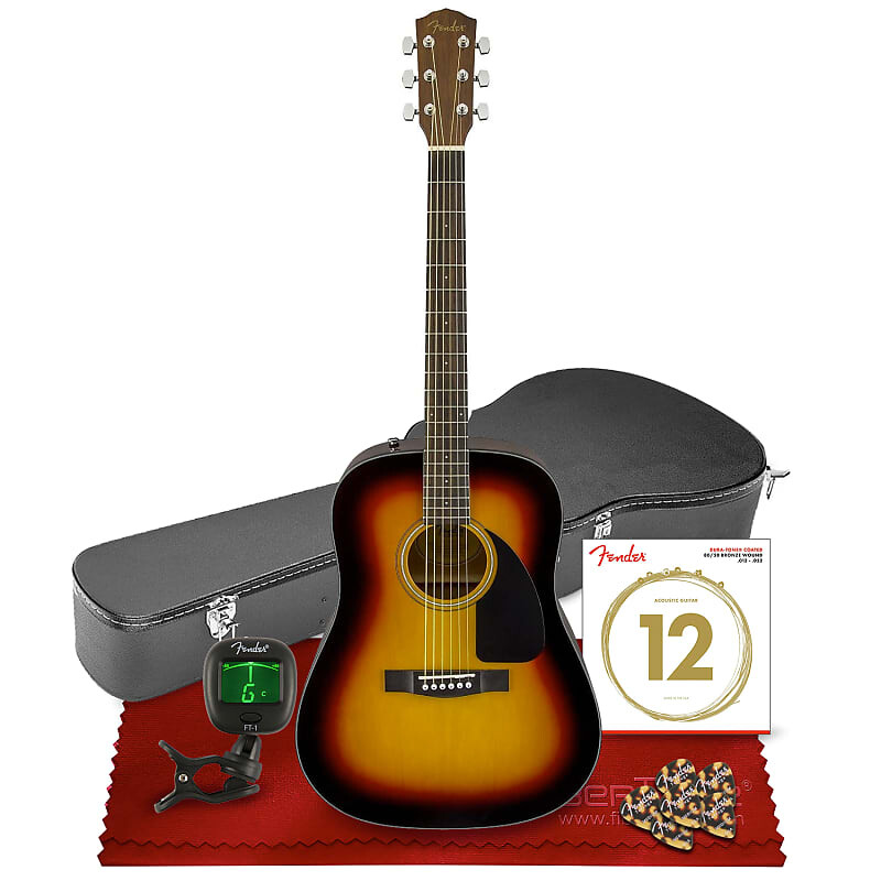 

Акустическая гитара Fender CD-60 Dreadnought Sunburst (V3) + базовый комплект