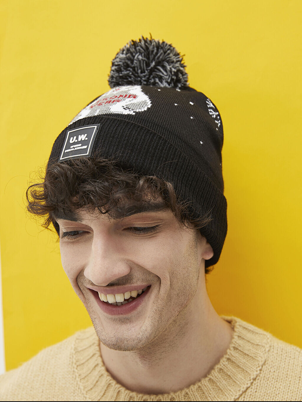 

Мужская трикотажная шапка с рождественскими помпонами LCW Accessories