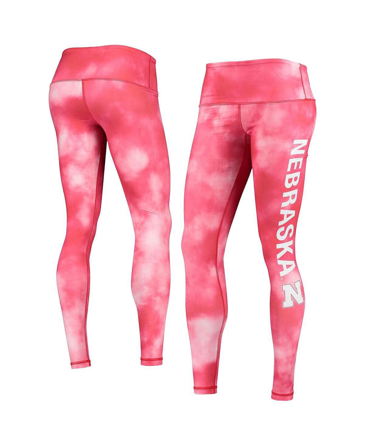 

Женские леггинсы Scarlet Nebraska Huskers Cloud Dye Mist ZooZatz