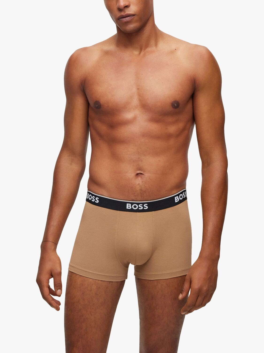 

Трусы из смесового хлопка BOSS Power HUGO BOSS, черный/белый/бежевый