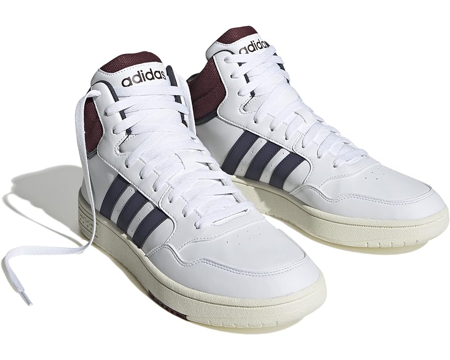 Кроссовки Adidas Hoops 3.0 Mid, цвет White/Shadow Navy/Shadow Red цена и фото