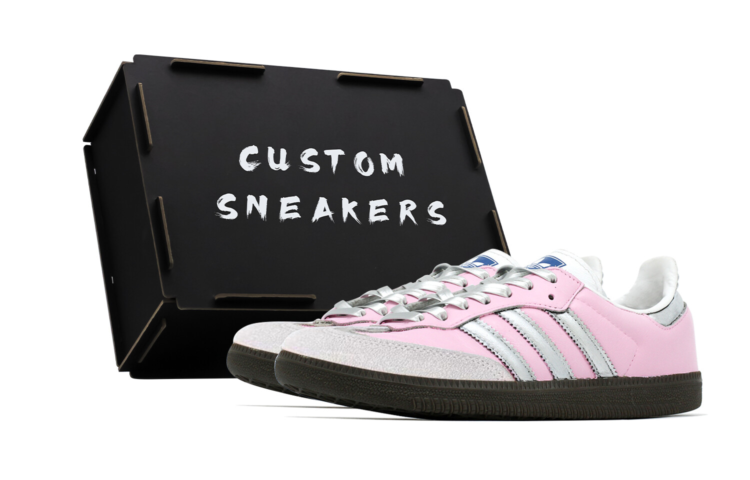 

Кроссовки adidas originals SAMBA OG Skateboarding Shoes Unisex Low-top Silver/Pink, розовый