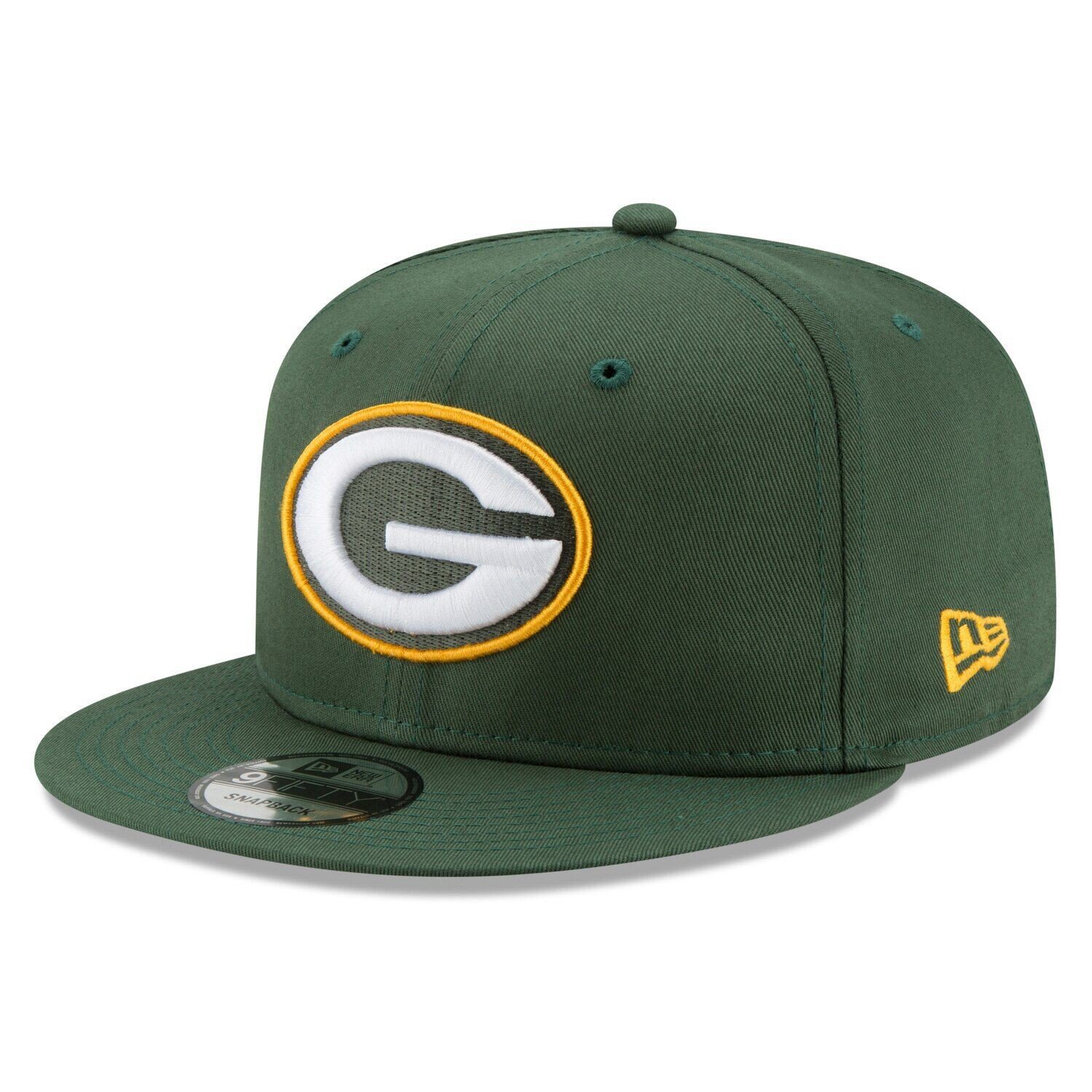 

Мужская регулируемая шляпа Snapback New Era Green Green Bay Packers Basic 9FIFTY