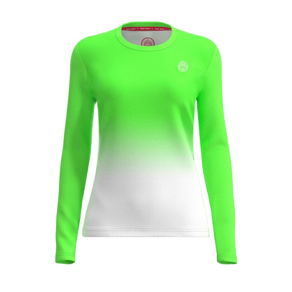 

Футболка BIDI BADU Crew Gradiant Junior Longsleeve neon green, white, цвет Neongrün/Weiß