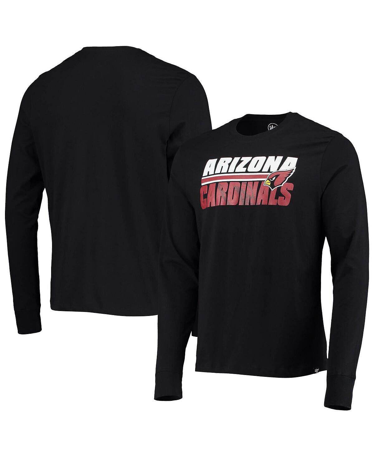 

Мужская футболка с длинным рукавом '47 black arizona cardinals shadow super rival '47 Brand, черный