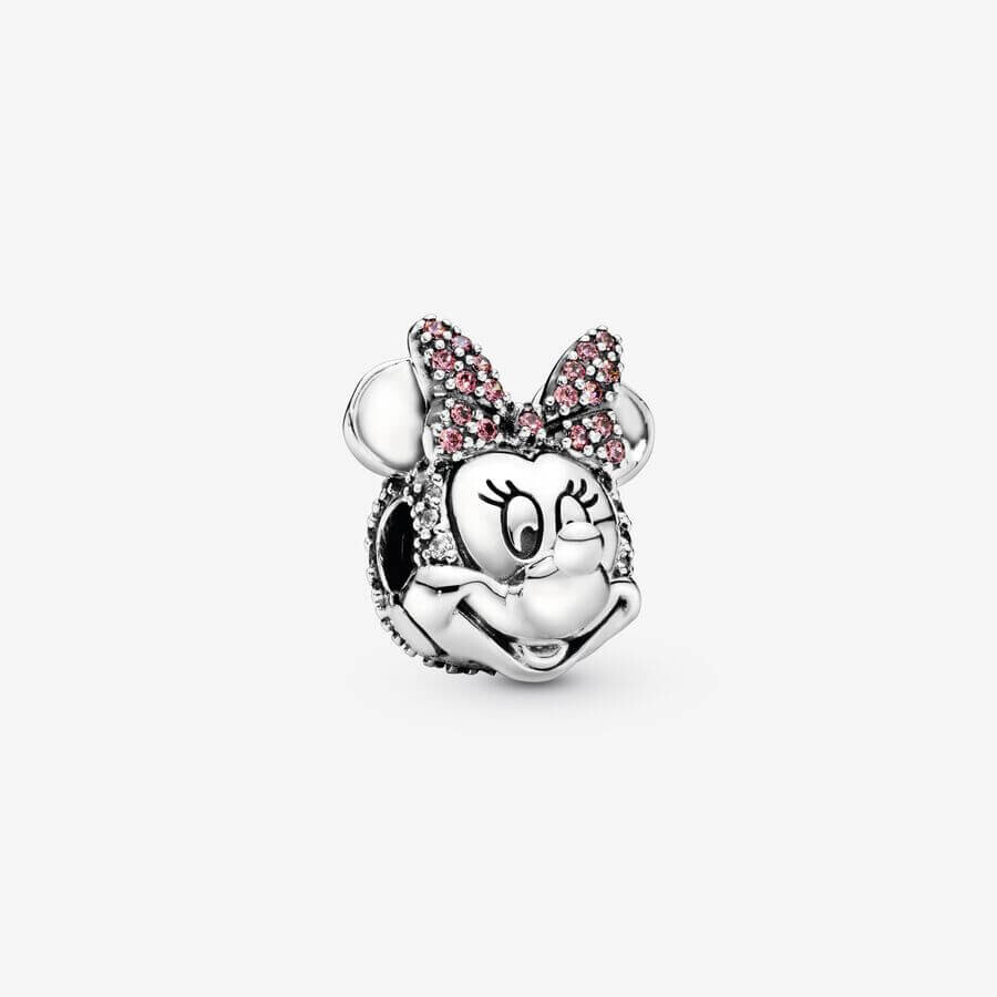 

Шарм-клипса Pandora х Disney Minnie Mouse Pavé Bow, серебро/розовый