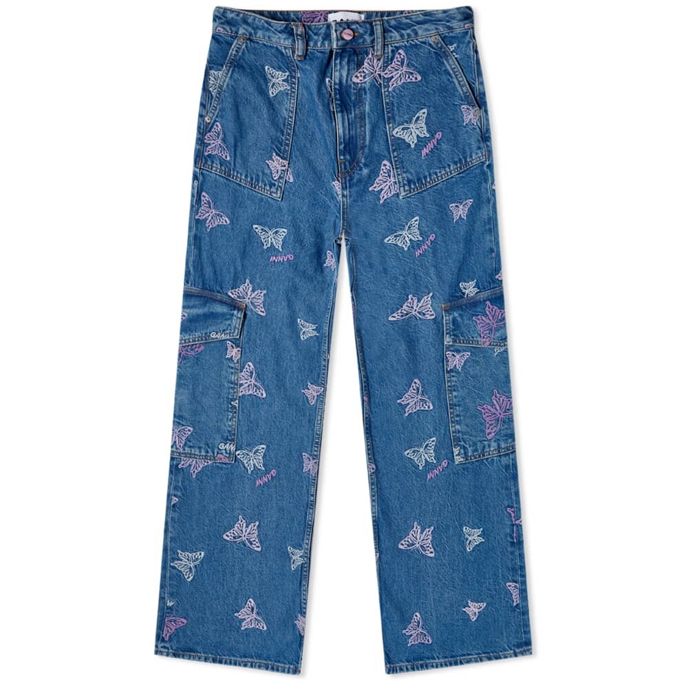 

Джинсы GANNI Embroidery Denim Butterfly Jean
