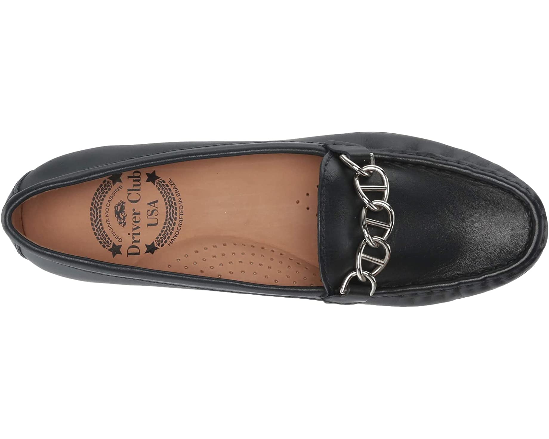 

Лоферы Women's Leather Chain Detail Driving Loafer Driver Club USA, вмс наппа