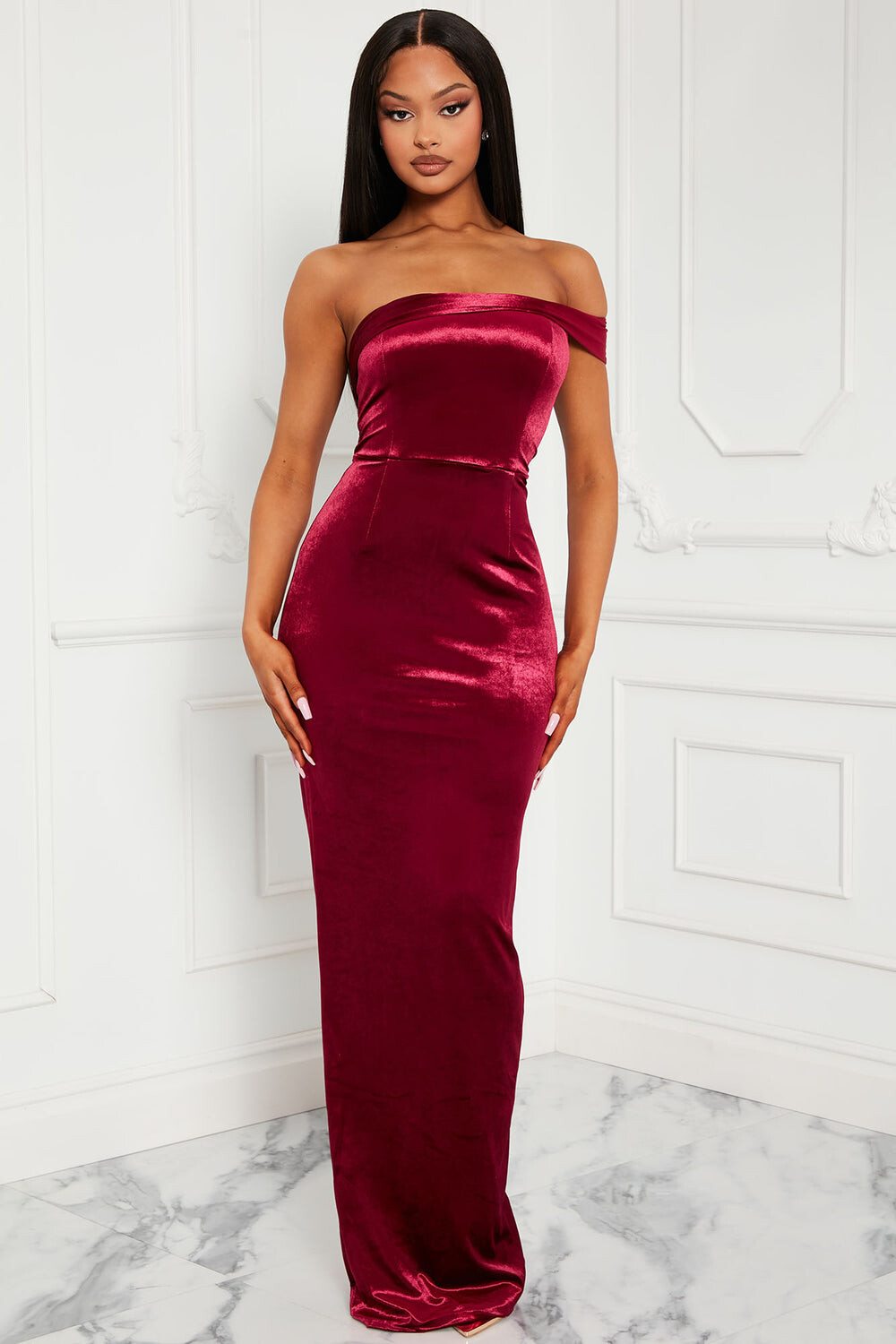 

Платье Fashion Nova MM2504, бордовый