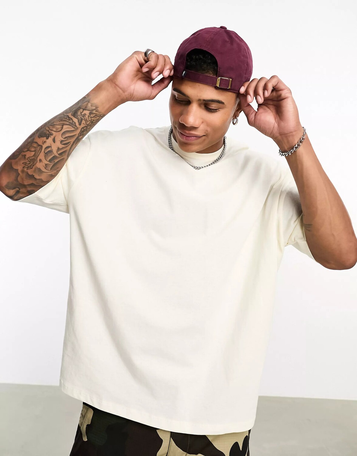 

Футболка Asos Design Oversized With With Hot Sauce Back Print, белый