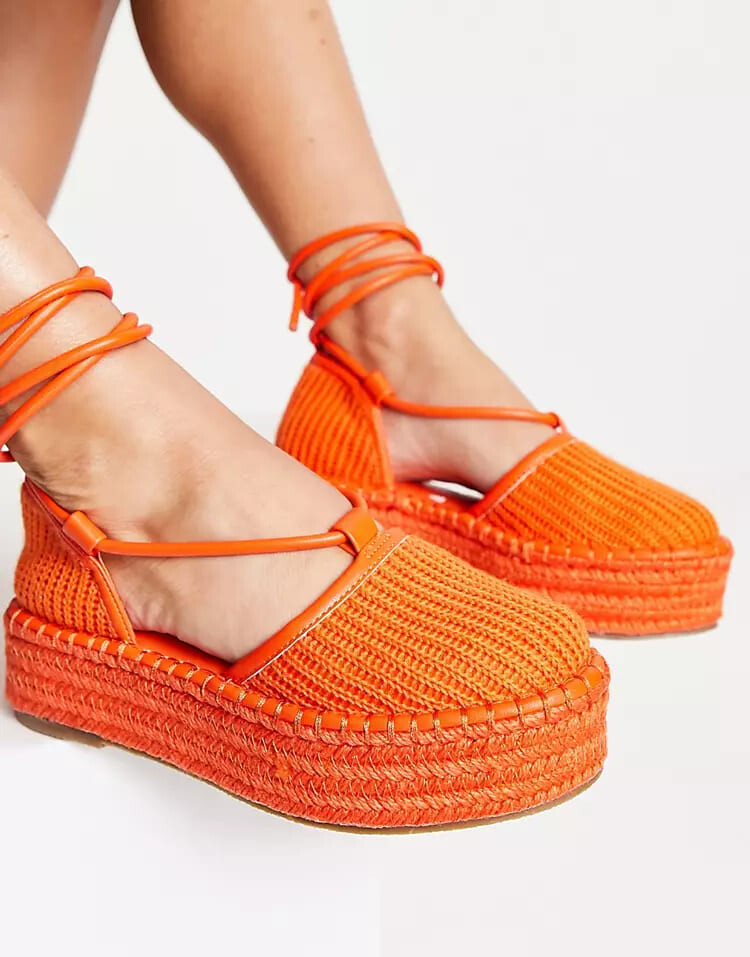 

Эспадрильи на платформе ASOS DESIGN Juggle, оранжевый