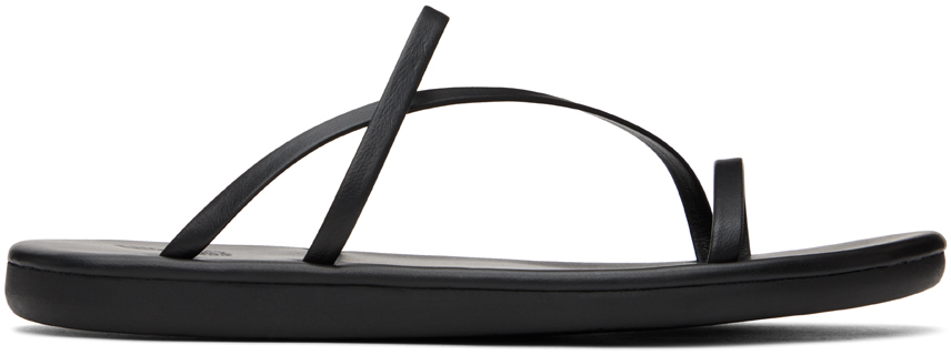 Черные сандалии из партены Ancient Greek Sandals