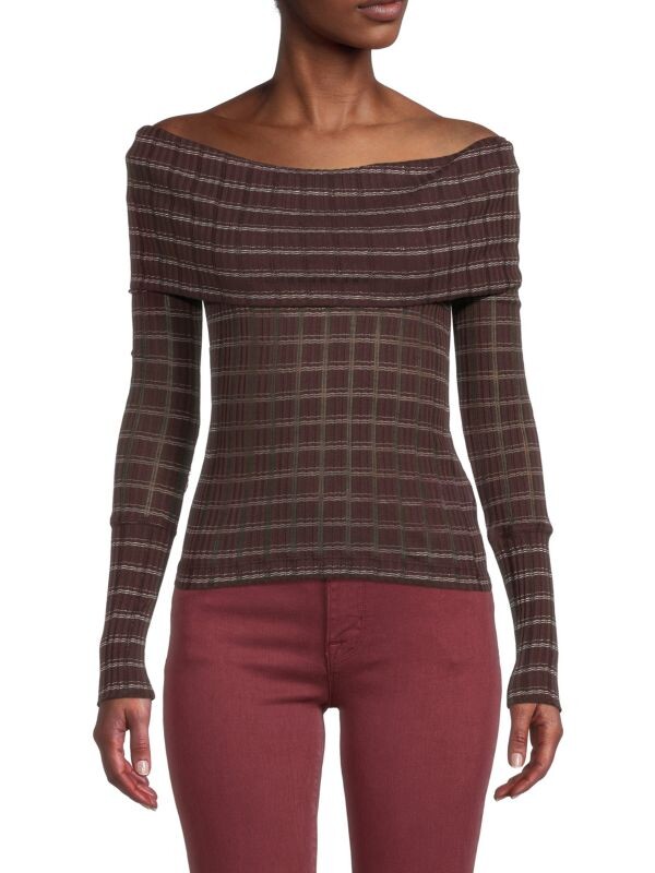 

Топ Free People Snowbunny GF в рубчик, grapesicle