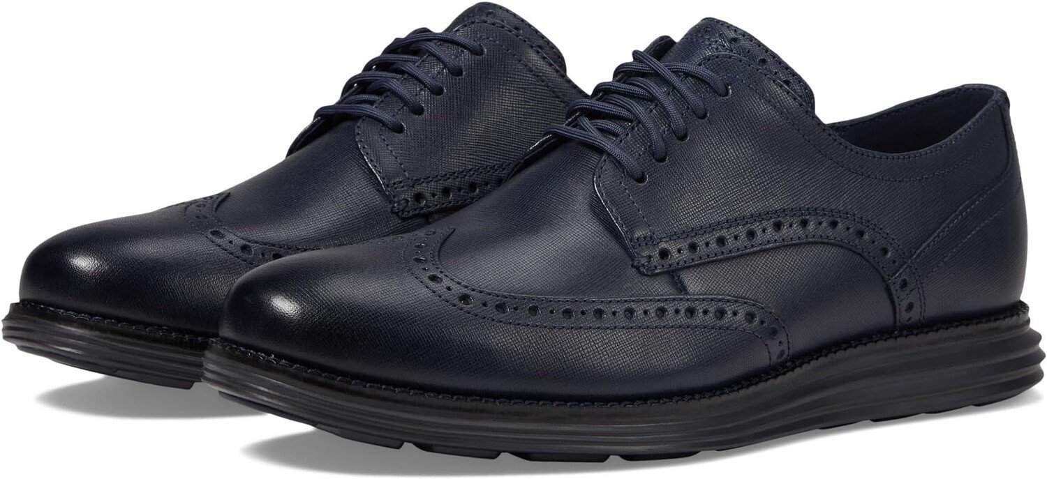 

Оксфорды Originalgrand Wing Tip Oxford Cole Haan, цвет Navy Blazer Saffiano/Black