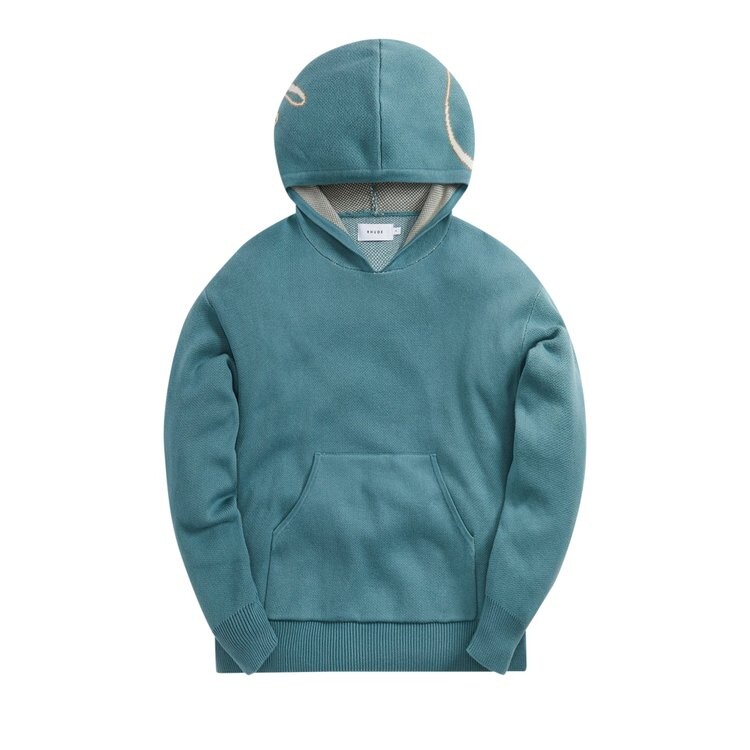 

Худи Rhude Script Logo Knit Hoodie 'Ivory/Sage', белый